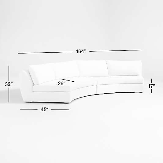 Sinuous 2-Piece Sectional Sofa by Athena Calderone