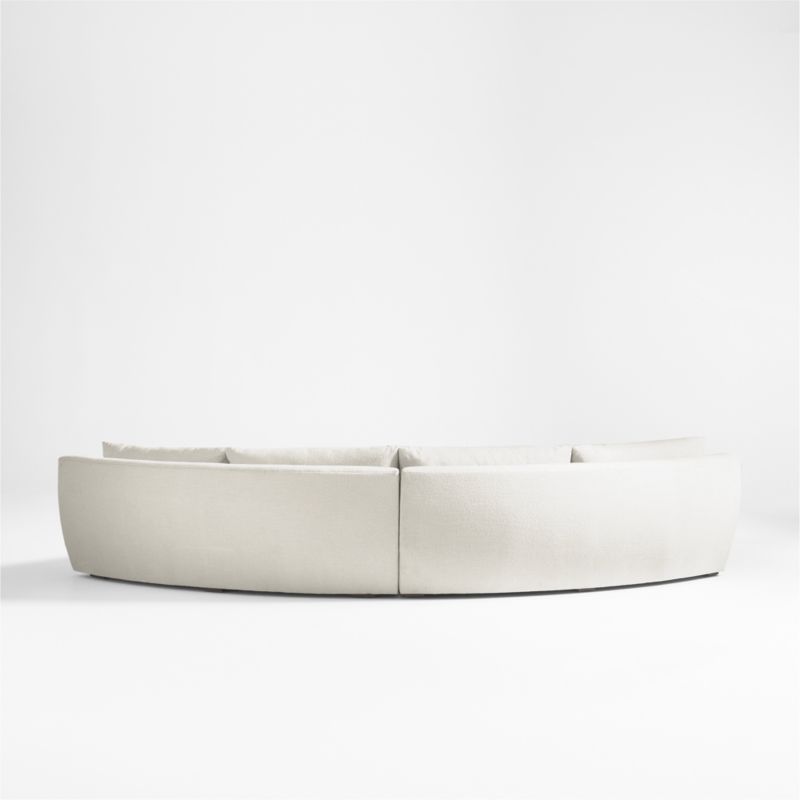 Sinuous Curved 2-Piece Armless Sectional Sofa by Athena Calderone