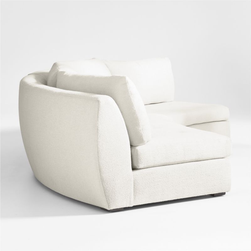 Sinuous Curved 2-Piece Armless Sectional Sofa by Athena Calderone