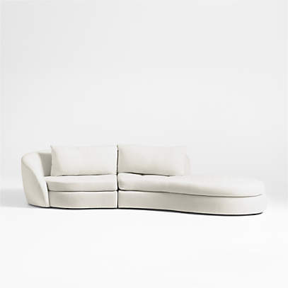 2 Piece Right Arm Chaise Sectional Sofa