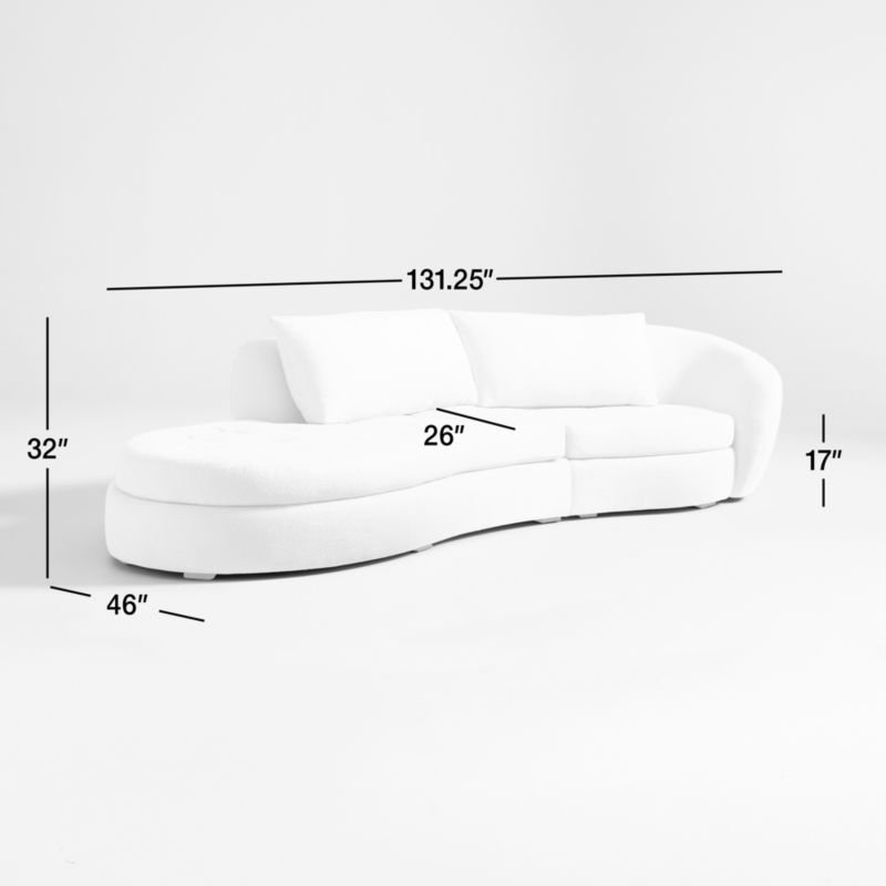 View Sinuous 2-Piece Chaise Sectional Sofa by Athena Calderone - image 2 of 9