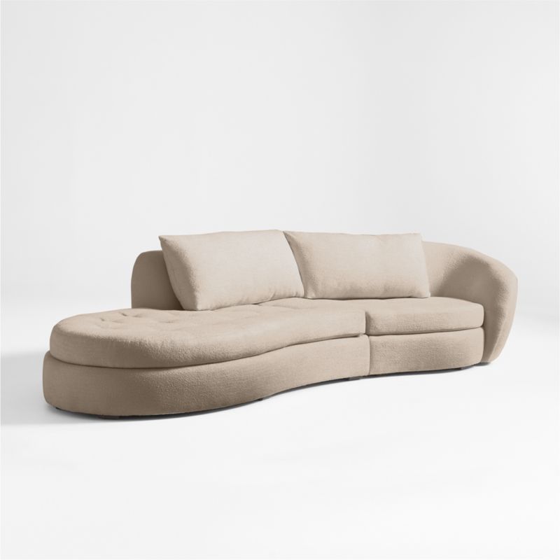 Sinuous 2-Piece Chaise Sectional Sofa by Athena Calderone - image 6 of 9