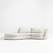 Sinuous 3-Piece Chaise Sectional Sofa by Athena Calderone