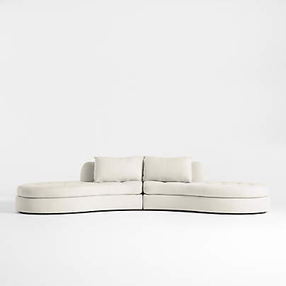 Sinuous 2-Piece Chaise Sectional Sofa by Athena Calderone