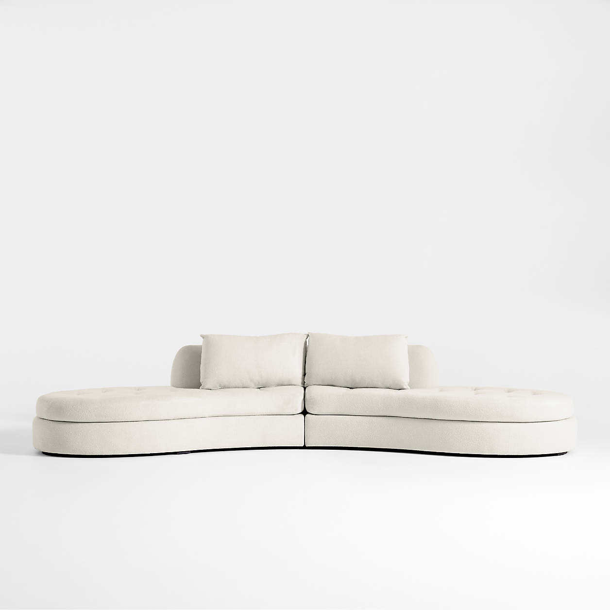 Sinuous Curved 2Piece Double Chaise Sectional Sofa by Athena Calderone