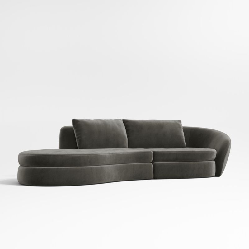 Sinuous 2-Piece Chaise Sectional Sofa by Athena Calderone - image 6 of 10