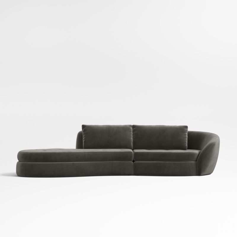 Sinuous 2-Piece Chaise Sectional Sofa by Athena Calderone - image 0 of 10