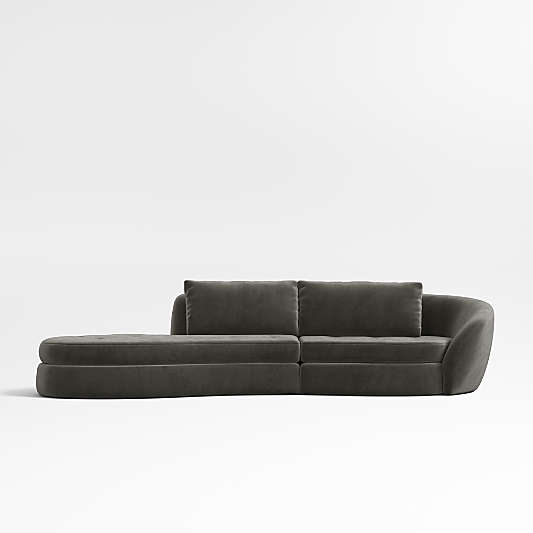 Sinuous 2-Piece Chaise Sectional Sofa by Athena Calderone