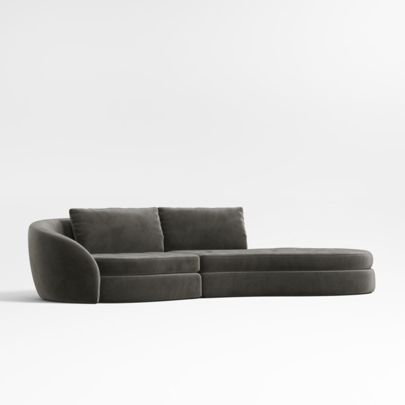 Sinuous 2-Piece Chaise Sectional Sofa by Athena Calderone - image 6 of 10