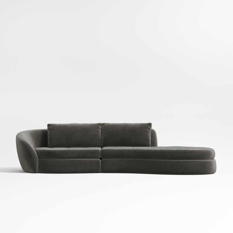 Sinuous 2-Piece Chaise Sectional Sofa by Athena Calderone - image 0 of 10