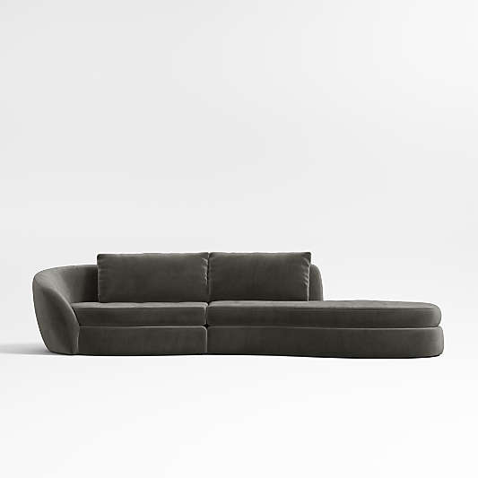 Sinuous 2-Piece Chaise Sectional Sofa by Athena Calderone