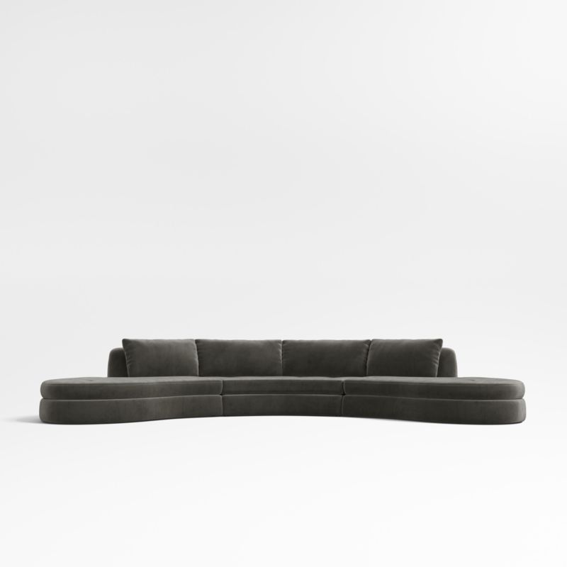 Sinuous 3-Piece Chaise Sectional Sofa by Athena Calderone - image 0 of 10