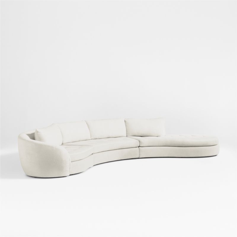 Sinuous 3-Piece Chaise Sectional Sofa by Athena Calderone - image 6 of 9