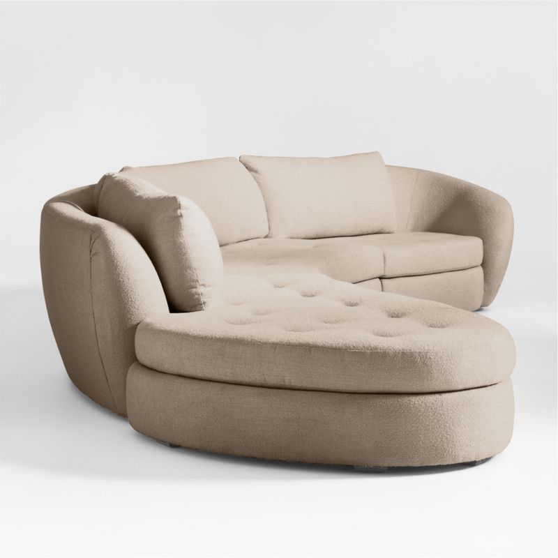 Sinuous 3-Piece Chaise Sectional Sofa by Athena Calderone - image 7 of 9