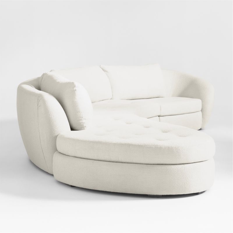 Sinuous 3-Piece Chaise Sectional Sofa by Athena Calderone - image 7 of 10