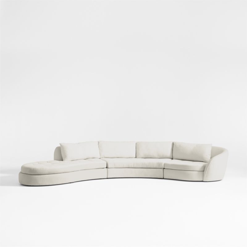 Sinuous 3-Piece Chaise Sectional Sofa by Athena Calderone - image 0 of 10