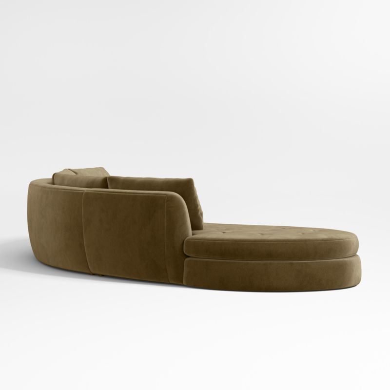 Sinuous 3-Piece Chaise Sectional Sofa by Athena Calderone - image 7 of 10