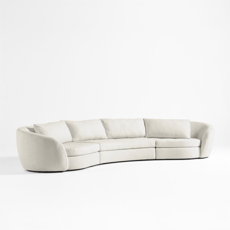 Sinuous 3-Piece Chaise Sectional Sofa by Athena Calderone - image 6 of 10