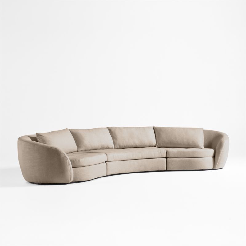 Sinuous 3-Piece Chaise Sectional Sofa by Athena Calderone - image 6 of 9