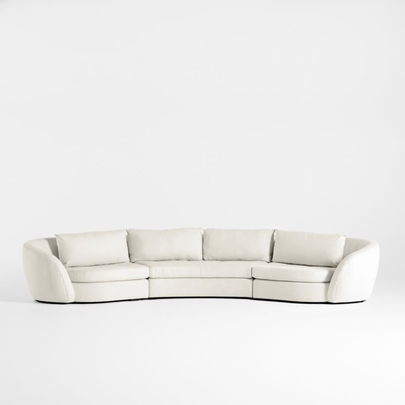 Sinuous Curved 3-Piece Sectional Sofa by Athena Calderone