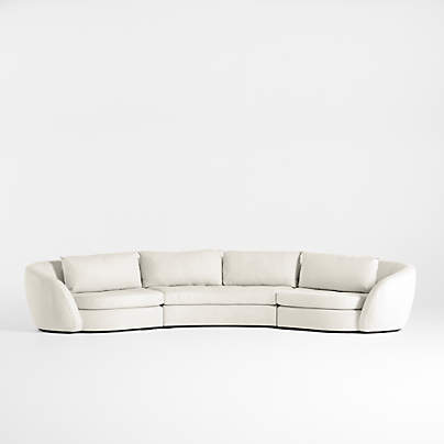 Sinuous 3-Piece Chaise Sectional Sofa by Athena Calderone