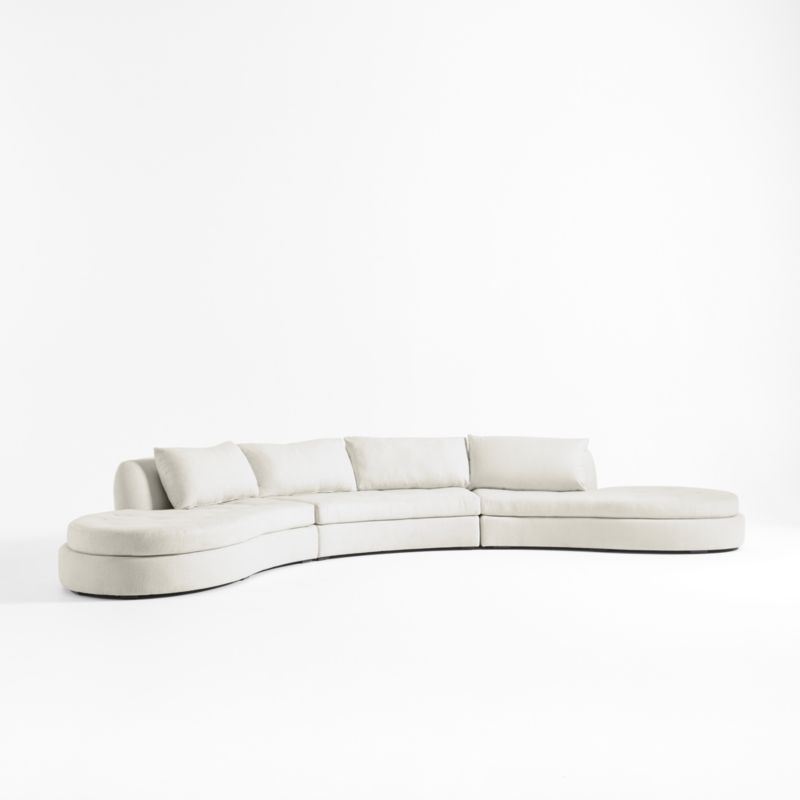 Sinuous 3-Piece Chaise Sectional Sofa by Athena Calderone - image 6 of 10