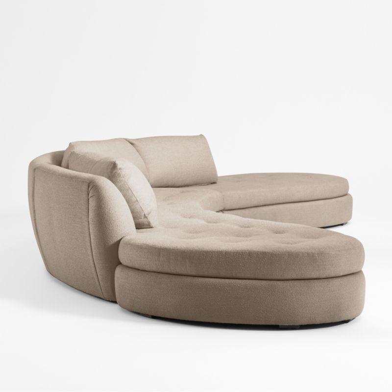 Sinuous 3-Piece Chaise Sectional Sofa by Athena Calderone - image 7 of 9