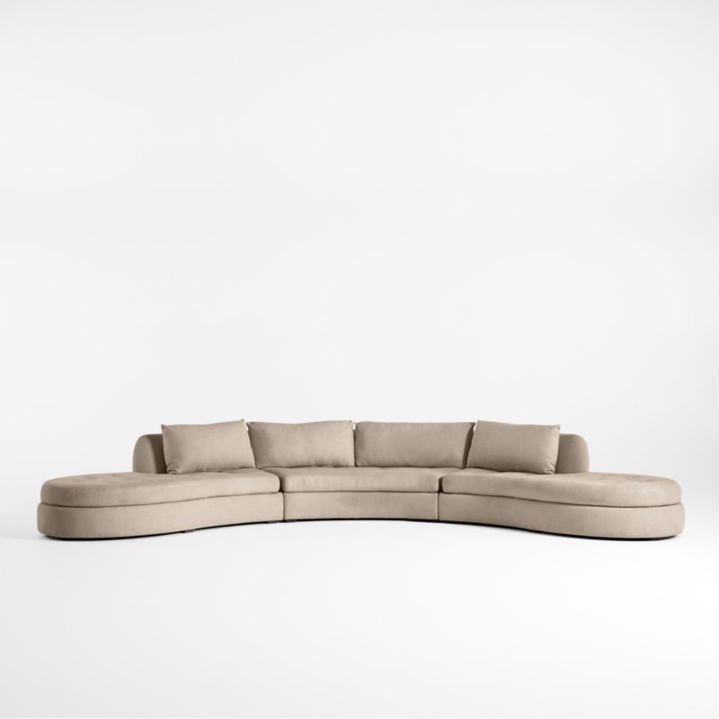 Sinuous 3-Piece Chaise Sectional Sofa by Athena Calderone - image 0 of 9