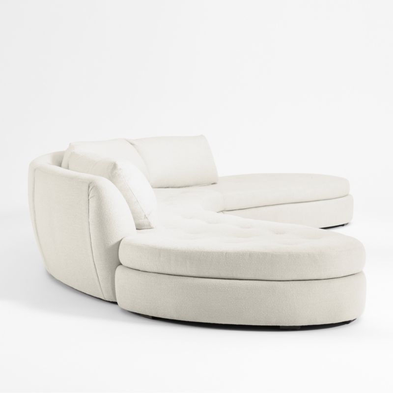 Sinuous 3-Piece Chaise Sectional Sofa by Athena Calderone - image 7 of 10