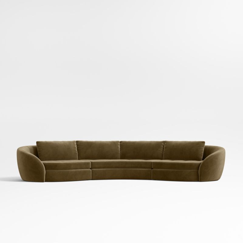 Sinuous 3-Piece Chaise Sectional Sofa by Athena Calderone - image 0 of 10