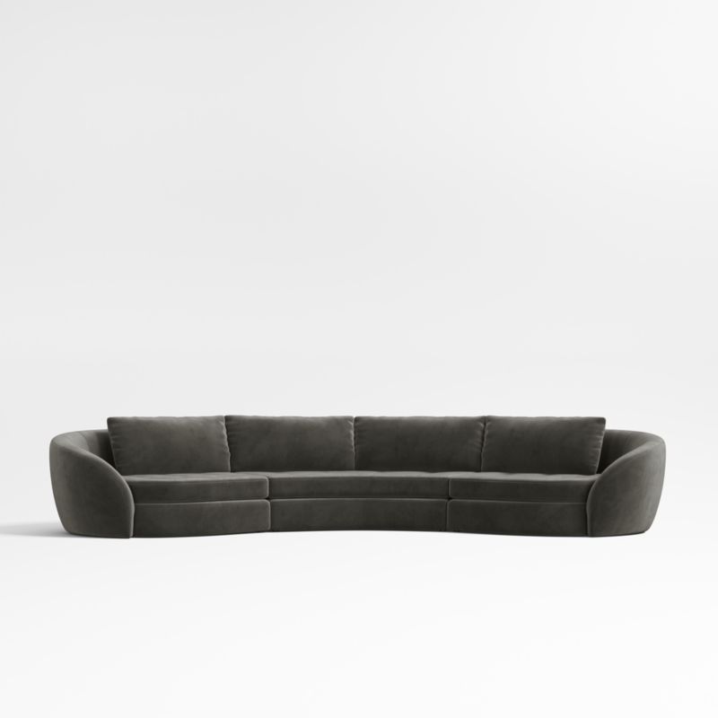 Sinuous 3-Piece Chaise Sectional Sofa by Athena Calderone - image 0 of 10