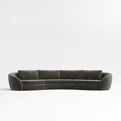 Sinuous 3-Piece Sectional Sofa by Athena Calderone