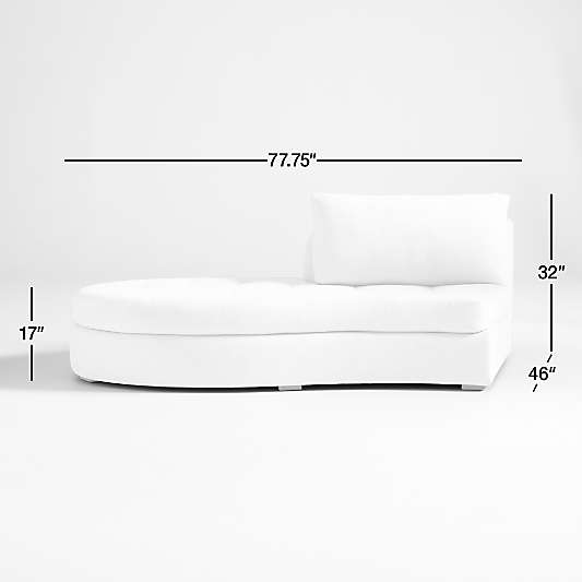 Sinuous Left Arm Chaise Lounge by Athena Calderone