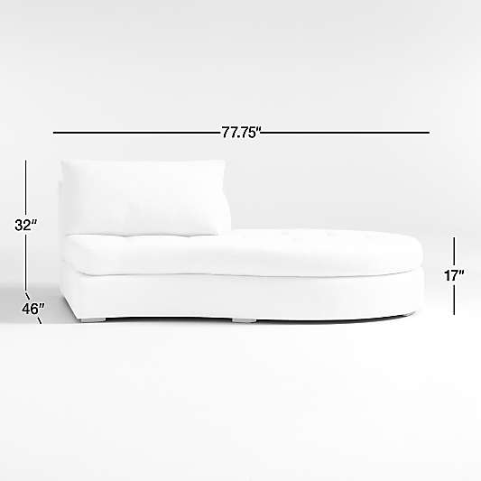 Sinuous Right Arm Chaise Lounge by Athena Calderone