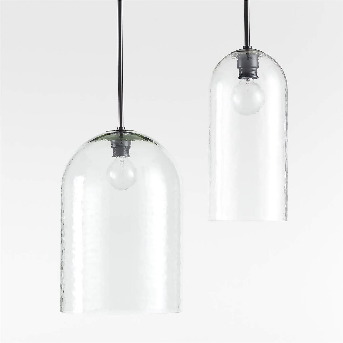 Sirocco Medium Ripple Glass Pendant Light | Crate & Barrel