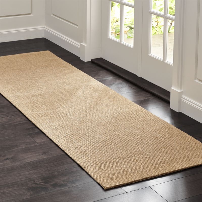 Sisal Almond 2.5'x8' Rug Runner Crate & Barrel