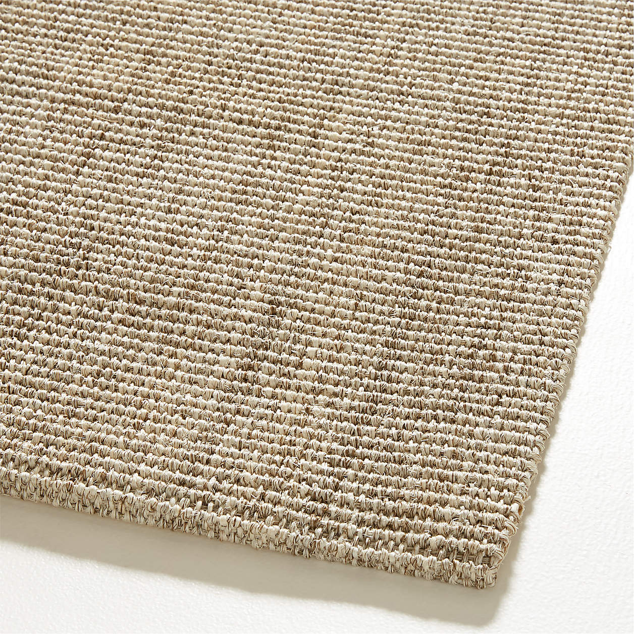 Sisal Linen Beige Rug Swatch 12"x18" Crate & Barrel