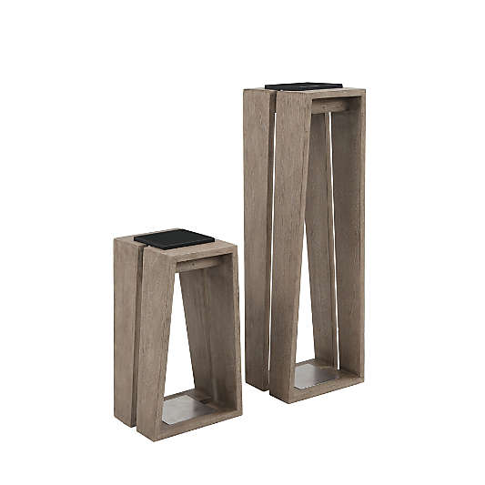 Skaal Teak LED Solar Outdoor Lanterns