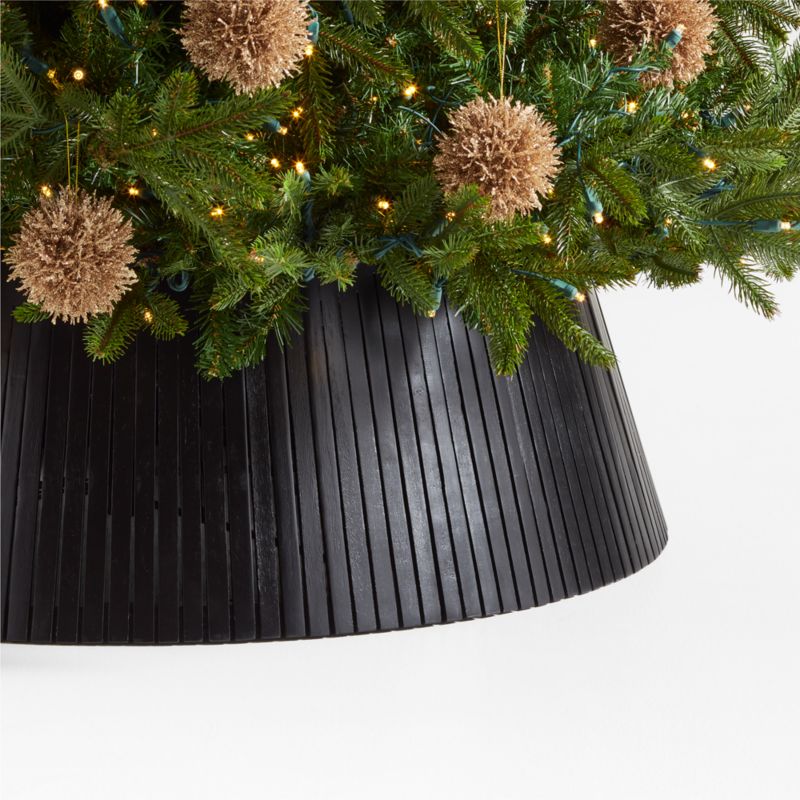 Skei Extra Large Black Wood Christmas Tree Collar Reviews Crate 