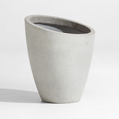 View Slant Light Grey Short Indoor/Outdoor Planter details