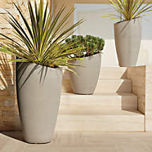 Slant Cement Planters | Crate & Barrel