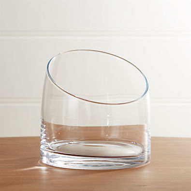 View Slant Glass Vase 6.25" details