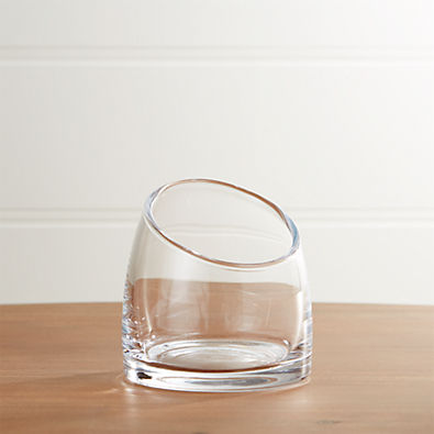 View Slant Glass Vase 4" details