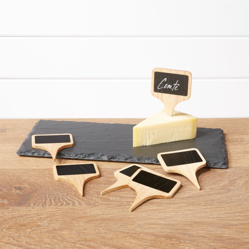 Slate Cheese Board Platter and Cheese Markers Set + Reviews Crate