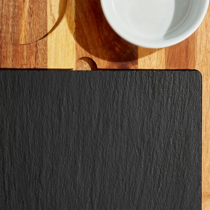 Slate and Wood Serving Board with Bowls - image 7 of 9