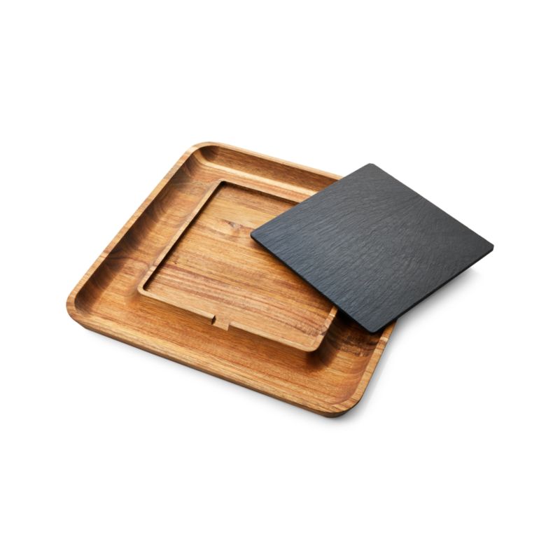 Slate and Wood Serving Board