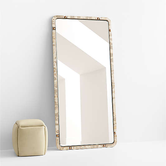 Selfie Marble and Brass Floor Mirror by Venus Williams