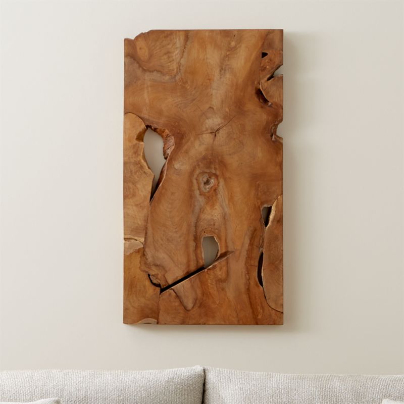 'Slice' Teak Wall Art 19"x35" - image 2 of 8