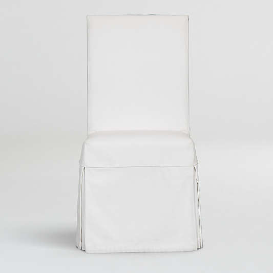 Slip White Slipcovered Dining Chair