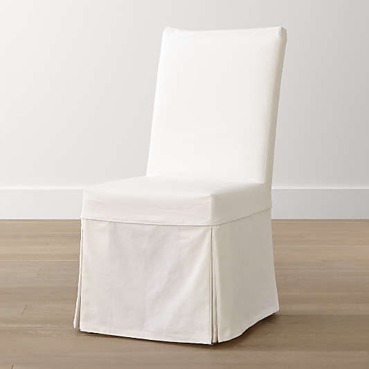 Slip White Slipcovered Dining Chair